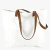 LE TOTO - Sac Cabas En Cuir Verni | Blanc -Femmes Vêtements 4132294