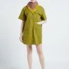 Soeur UNIQUE - Robe Courte En Coton Lavé | Vert