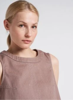 Soeur PAMPA - Top Col Rond En Toile De Coton | Violet -Femmes Vêtements 4151273