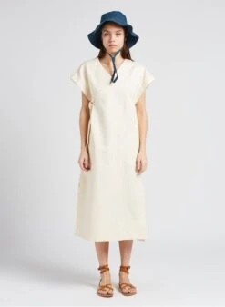 Soeur USHUAIA - Robe Longue Droite En Coton Mélangé | Beige