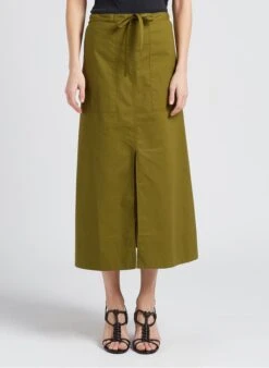 Soeur TERESA - Jupe Longue En Popeline De Coton | Vert