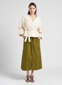 Soeur TAHO - Veste Kimono Croisée En Coton Bio | Beige -Femmes Vêtements 4151906