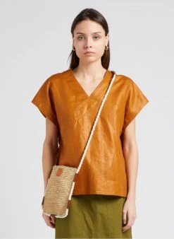 Soeur UZES - Top Ample Col V En Lin | Marron