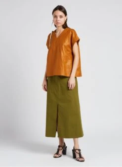 Soeur UZES - Top Ample Col V En Lin | Marron -Femmes Vêtements 4151912