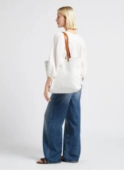 LE TOTO - Sac Cabas En Cuir Verni | Blanc -Femmes Vêtements 4154254