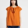 Soeur TANGER - Top En Popeline De Coton | Orange -Femmes Vêtements 4156378