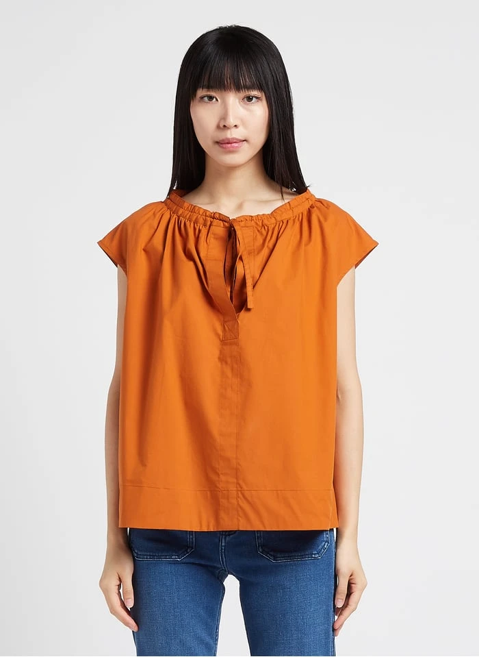 Soeur TANGER - Top En Popeline De Coton | Orange 3 Soeur TANGER - Top En Popeline De Coton | Orange
