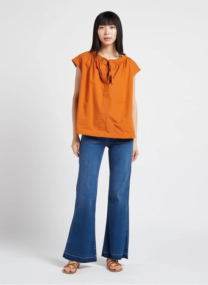 Soeur TANGER - Top En Popeline De Coton | Orange 6 Soeur TANGER - Top En Popeline De Coton | Orange – Image 4