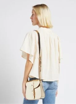 LE SAB MEDIUM - Sac Bandoulière En Cuir Métallisé | Doré -Femmes Vêtements 4170361