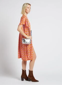 LE MINI SOHNA - Sac Bandoulière En Cuir Embossé | Argent -Femmes Vêtements 4170551