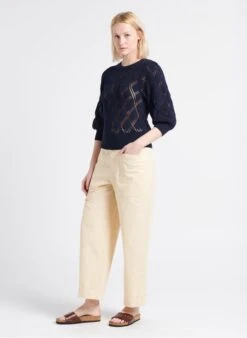Soeur THABOR - Pantalon Large En Coton Lavé | Beige -Femmes Vêtements 4183272