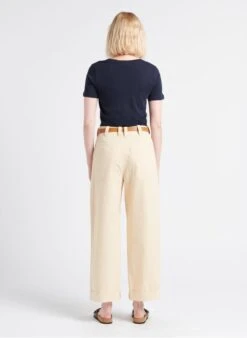 Soeur THABOR - Pantalon Large En Coton Lavé | Beige -Femmes Vêtements 4183277