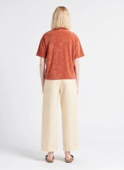 Soeur THABOR - Pantalon Large En Coton Lavé | Beige -Femmes Vêtements 4183282