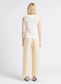 Soeur THABOR - Pantalon Large En Coton Lavé | Beige -Femmes Vêtements 4183292