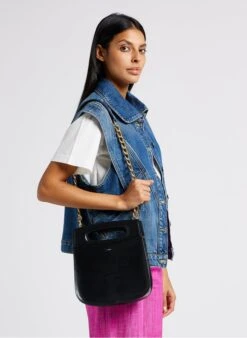 Soeur CHERI - Sac Bandoulière En Cuir De Vachette | Noir -Femmes Vêtements 4220853