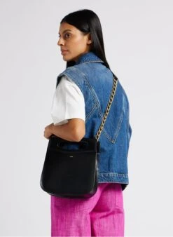 Soeur CHERI - Sac Bandoulière En Cuir De Vachette | Noir -Femmes Vêtements 4220854