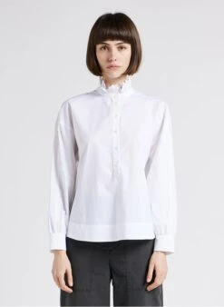 Soeur LOUISE - Top Col Montant En Coton | Blanc