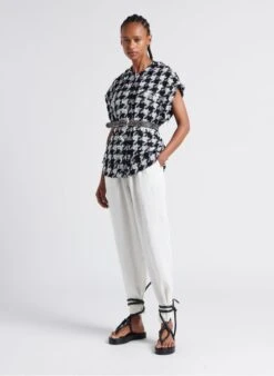 Soeur TRIOMPHE - Pantalon En Lin Flammé Lavé | Blanc -Femmes Vêtements 4267156